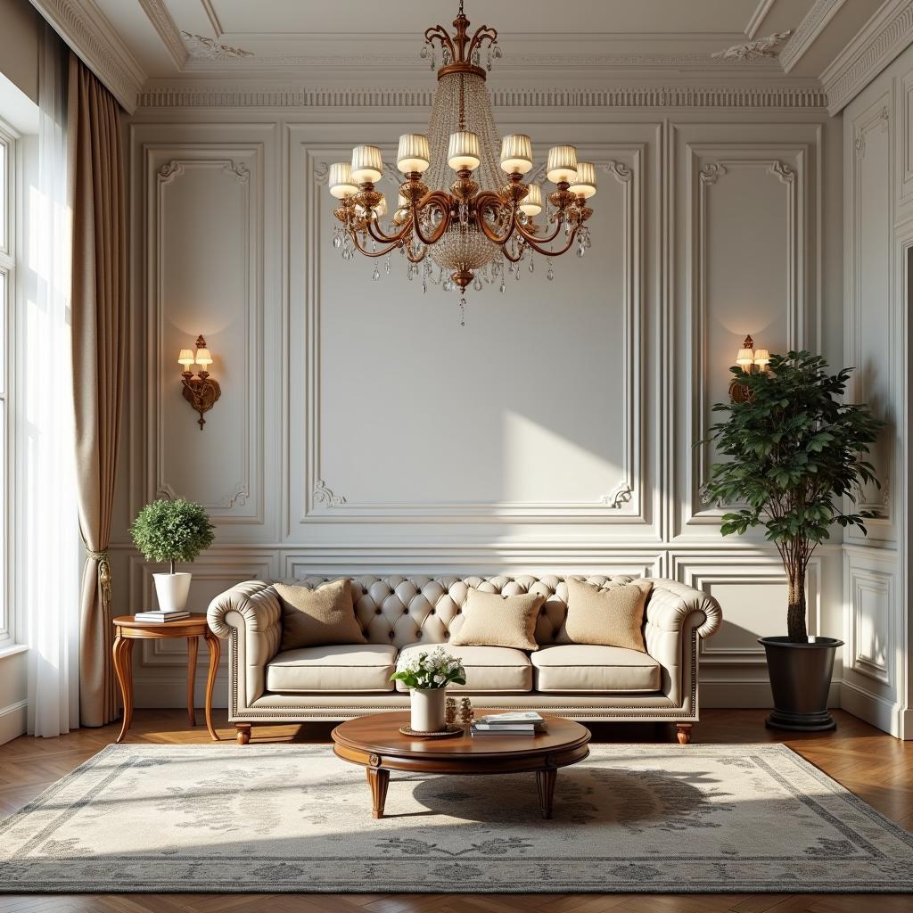 Mẫu thiết kế phòng khách sang trọng sử dụng các model chi tiết từ thư viện 3dsmax tân cổ điển miễn phí chất lượng cao tại 3dsmax.com.vn