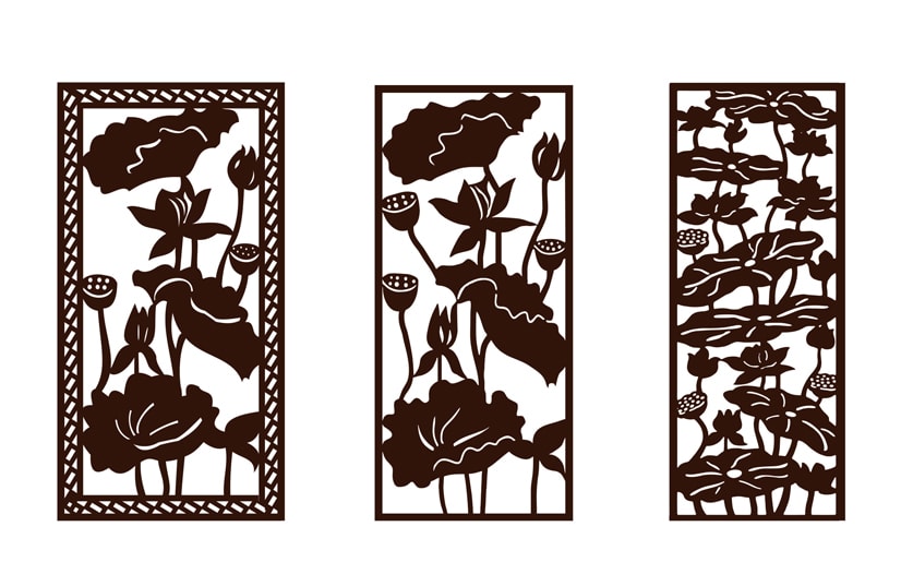 Họa tiết hoa sen cnc